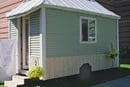 tiny-house-exterior United Methodist pastor the Rev. Rebecca Rutter believes living simply benefits our planet and can deepen our spiritual lives. Screen capture from a video by United Methodist Communications.