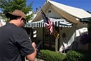 Videographer captures image of tent at Ocean Grove, NJ. Photo by Fran Coode Walsh.