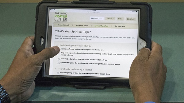 Some online quizzes, such as this one from The Upper Room, can help us better understand our spiritual type and gifts. Photo by Kathleen Barry, United Methodist Communications.