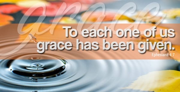 To each one of us grace has been given. Ephesians 4:7. Illustration by Troy Dossett, United Methodist Communications. To each one of us grace has been given. Ephesians 4:7. Illustration by Troy Dossett, United Methodist Communications.