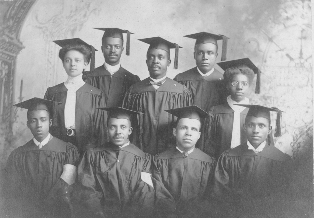 Historic photo shows African-American students. Courtesy of General Commission on Archives and History.