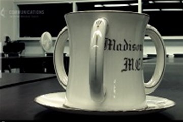 A three-handled love feast cup is on display at the United Methodist General Commission on Archives and History in New Jersey.