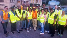 Barnes UMC team that does weekly prayer walks. 