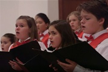 Members of the Heimermann Children's Choir perform at Pennington United Methodist Church.