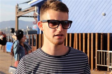 Sean Crites out for a stroll.