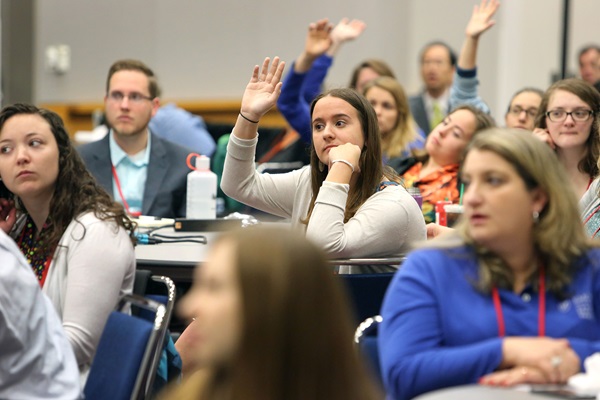 Seminary students ask questions of the Rev. Adam Hamilton during the seminary students briefing at the 2016 United Methodist General Conference in Portland, Ore. Photo by Kathleen Barry, United Methodist Communications. Seminary students ask questions of the Rev. Adam Hamilton during the seminary students briefing at the 2016 United Methodist General Conference in Portland, Ore. Photo by Kathleen Barry, United Methodist Communications.