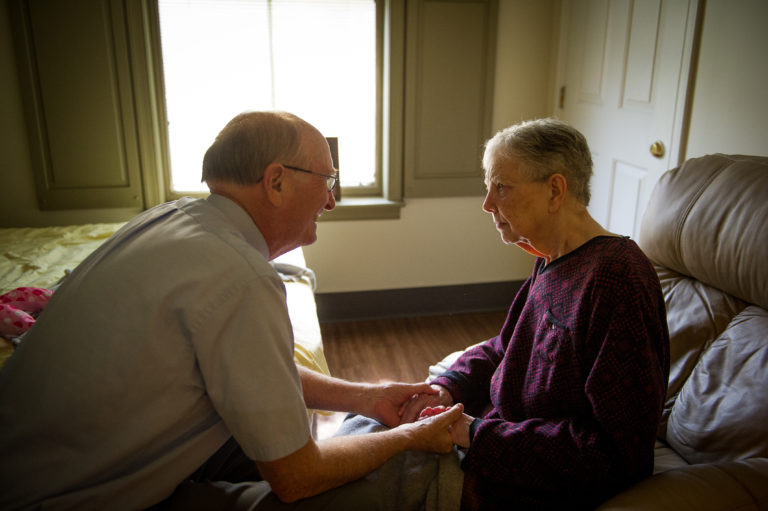 Retired Bishop Ken Carder (left) has written an Alzheimer's/dementia resource for others based on his experience of caring for his wife, Linda (right), since her diagnosis with frontal temporal dementia. Photo courtesy of the Tennessee Conference of The United Methodist Church.