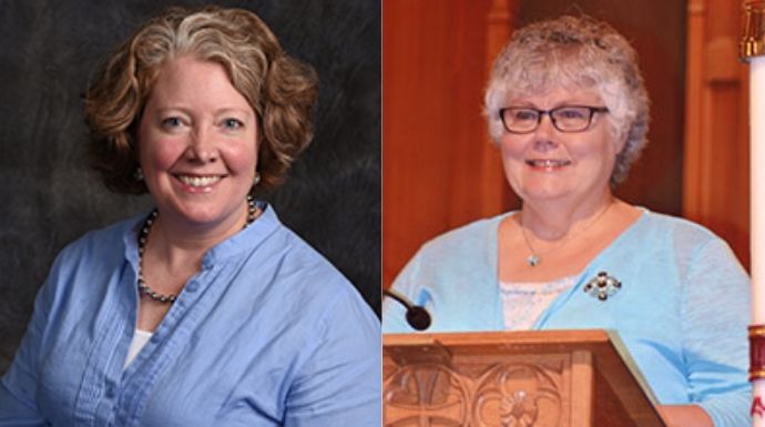 Recipients Rev. Nancy Walton (L) and Rev. Karen Graham (R). Jolie not pictured. Images courtesy of Trinity United Methodist and the East Ohio Annual Conference.