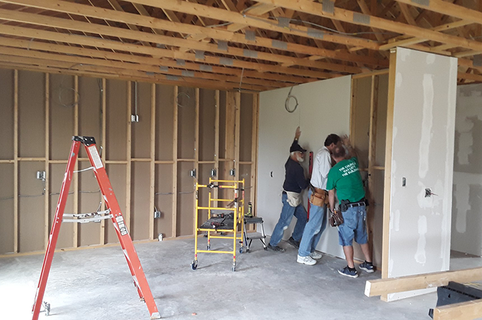 A work team from White’s Chapel United Methodist Church in Southlake, Texas.