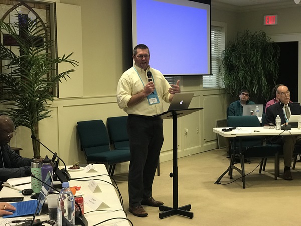 Brian Sigmon, editor of the Daily Christian Advocate. Photo by Diane Degnan, United Methodist Communications.