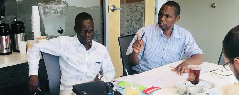 Zephirin Ndikumana,  AU graduate and conference lay leader for the Burundi Annual Conference in a meeting.