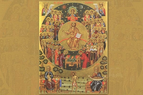 All Saints image courtesy of the Greek Orthodox Archdiocese of America, via Wikimedia Commons.