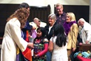 Communion is celebrated during a Shrove Tuesday celebration at West End United Methodist Church, Nashville, Tenn. Photo by Joey Butler, UM News.