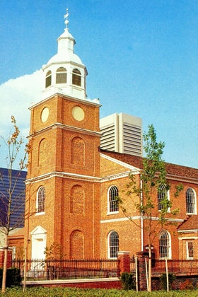 Otterbein is buried at the site of the church he pastored for nearly 40 years, now known as The Old Otterbein United Methodist Church. Photo by Jay Rollins, United Methodist Archives and History.