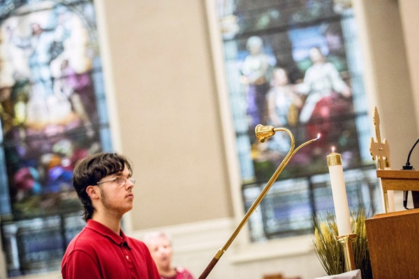 Candles are used during worship services as a visual reminder of Jesus, "the light of the world." Photo courtesy of United Methodist Communications Marketing.