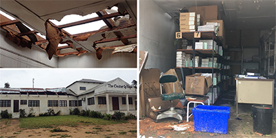 Chicuque Rural Hospital sustained extensive damage from Cyclone Dineo in 2016, both from wind damage and severe flooding. Facilities, roads, vehicles, storage and equipment were lost in the storm. 