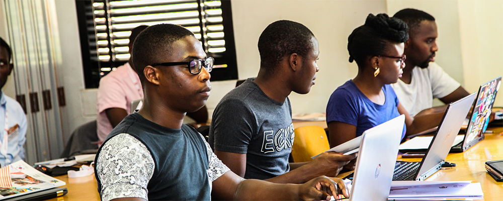 Participants’ in an intense four-day workshop called “Young Creatives” that brought together the country’s best programmers in order to sharpen their programming and coding skills to develop working mobile applications that will help solve some of the continent’s major challenges.