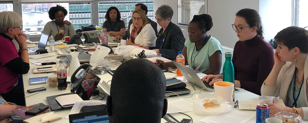Joint meeting between WCC and ACT Alliance during the Commission on the Status of Women at the WCC UN office in New York. 