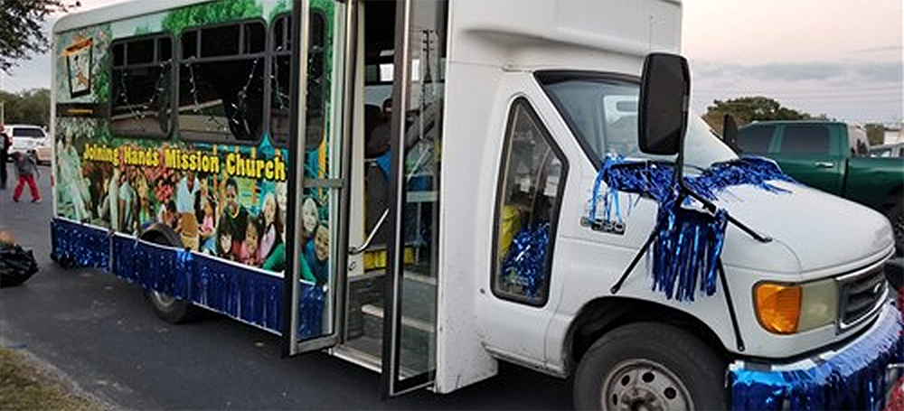 Joining Hands Mission UMC's transportation ministry bus transports patients to their doctor’s appointments and expectant mothers to the West Pasco Pregnancy Center.
