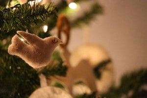 The dove, prevalent in Christmas decorations, is a symbol of the Holy Spirit and of peace. Photo by Steven Kyle Adair, United Methodist Communications.