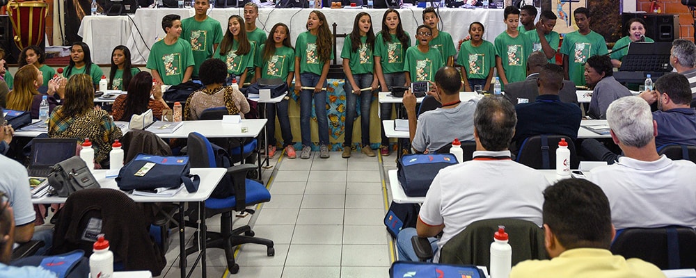 Children chorus at the Shade and Fresh Water conference. Courtesy photo.