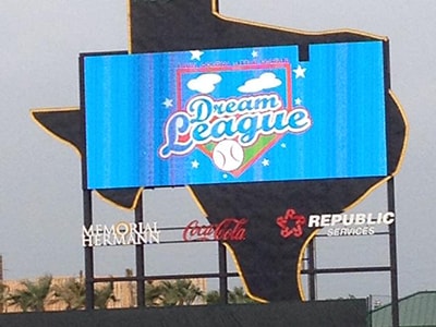 Dream League sign Signage at field. Courtesy photo.