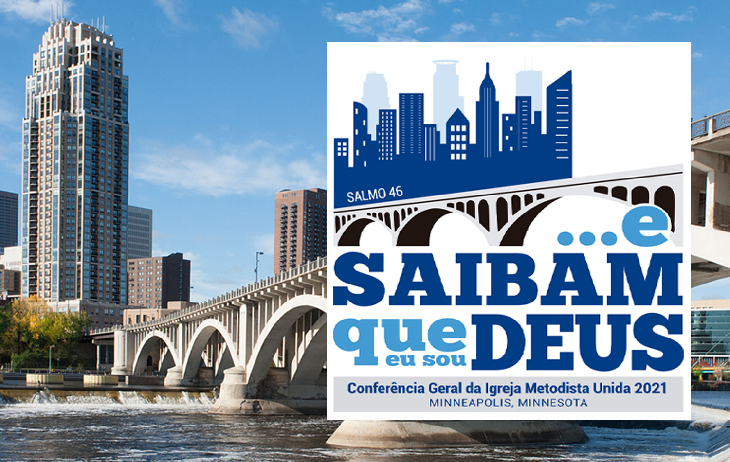 A Comissão decidiu continuar com a sede no Centro de Convenções de Minneapolis para a reunião do próximo ano. Fotocomposição em português UMCOM.