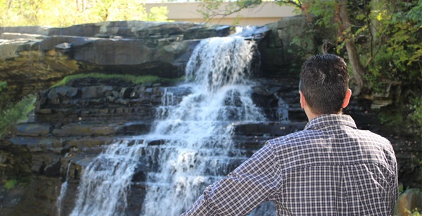 Uma cachoeira no Cuyahoga Valley National Park, em Ohio. Foto de Kay Panovec, United Methodist Communications.