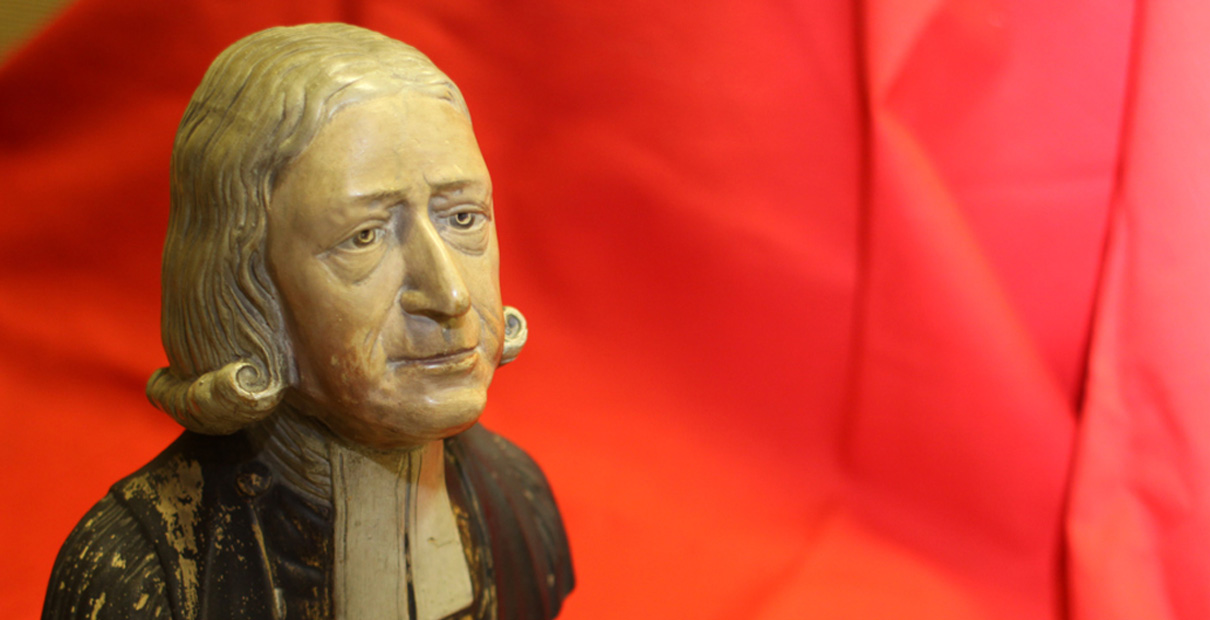 The Enoch Wood bust of the Rev. John Wesley (1703-1791). Courtesy of the General Commission on Archives and History of the United Methodist Church. Photo by Kathleen Barry, United Methodist Communications. 