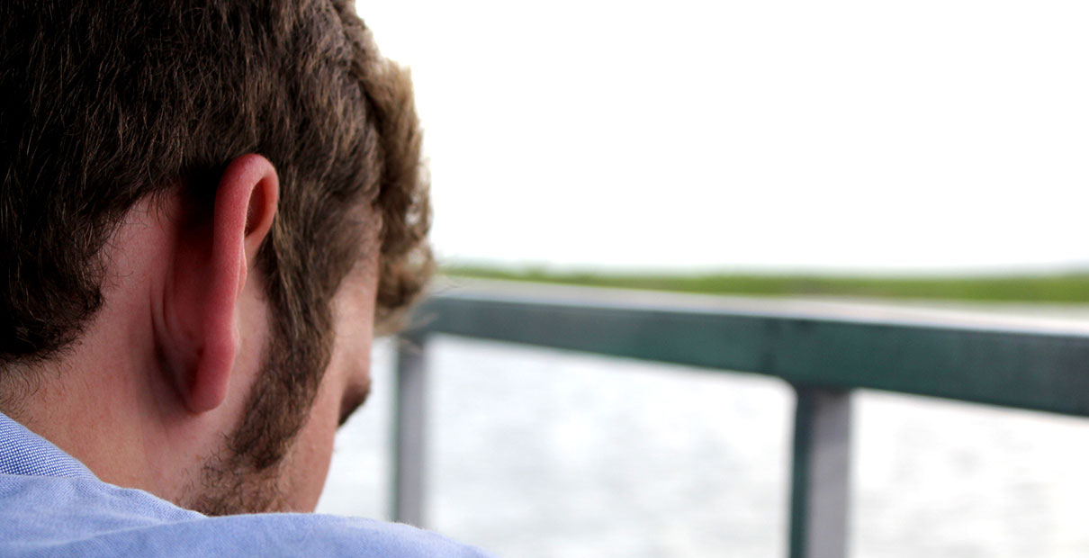 Listening for God. A photo illustration by Kathryn Price, United Methodist Communications. 