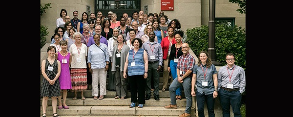 CST’s Partnership with the Chaplaincy Innovation Lab Broadens Student Experience Pictured above are conference attendees outside the BU School of Theology.