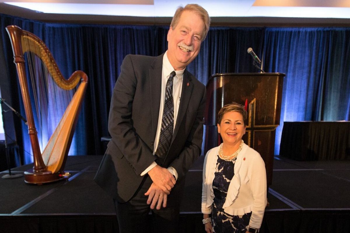 Bishop Ken Carter, the outgoing president of the Council of Bishops, will pass the gavel to Bishop Cynthia Fierro Harvey of the Louisiana Area. (Photo courtesy of the Council of Bishops.)