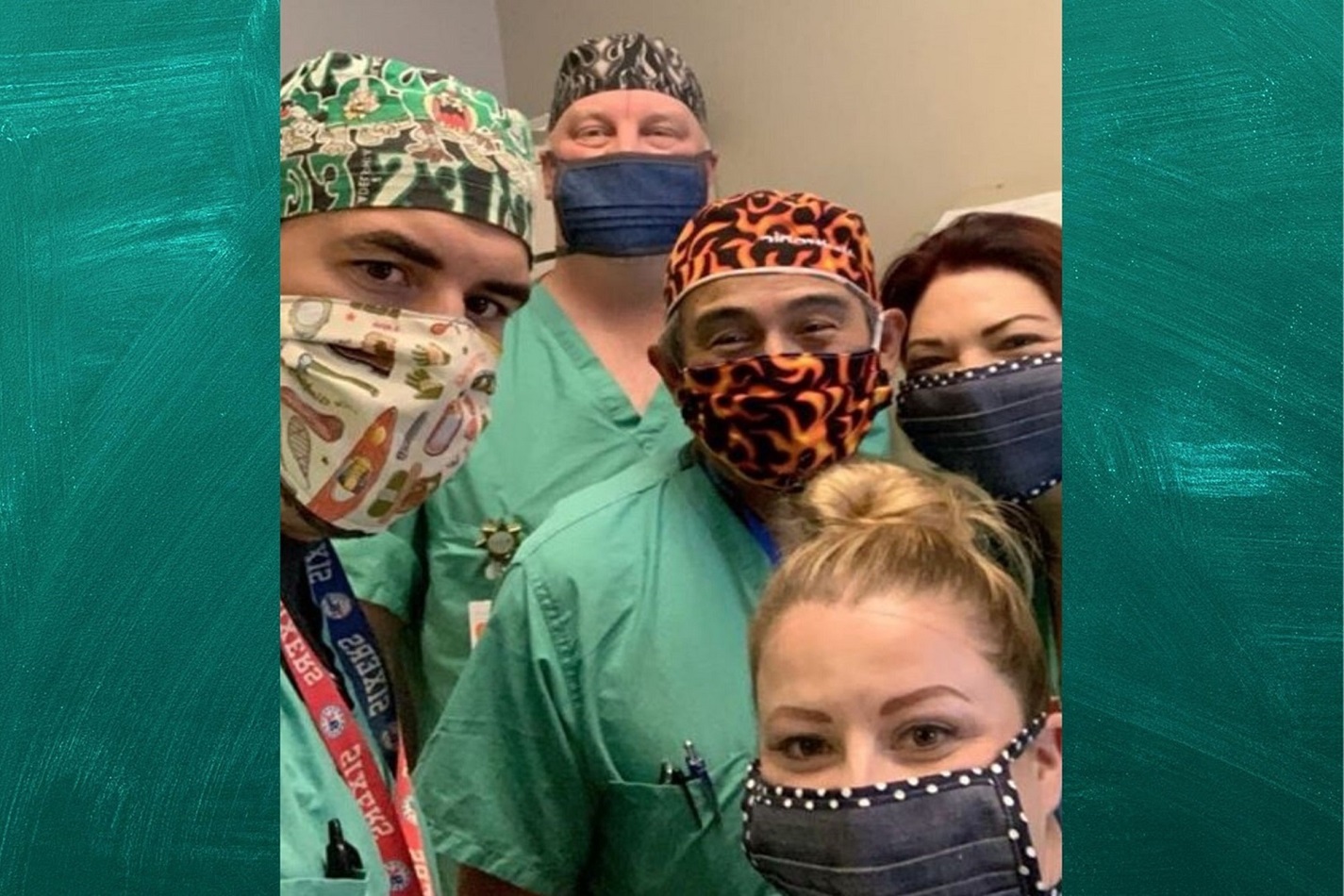 Nurses at San Antonio's Baptist Hospital has received masks from La Trinidad United Methodist Church's sewing group. Photo by Valerie Mendoza