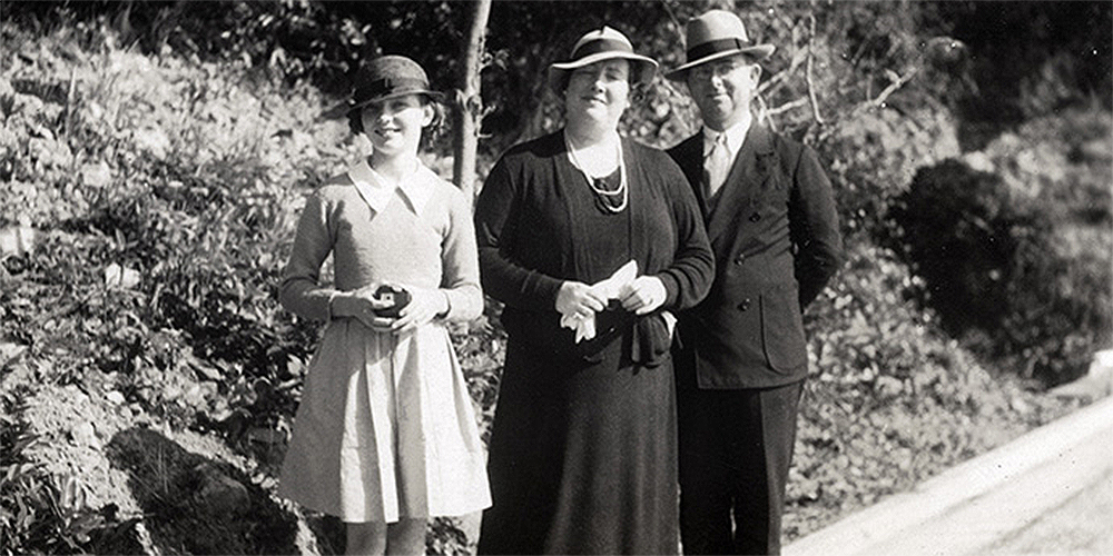 Walter Brooks Foley and Mary Rosengrant Foley, missionaries with the Methodist Board of Foreign Missions, are pictured here with daughter Frances Helen Foley in Hong Kong in 1937.