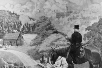 Imagen de un jinete de circuito, cortesía de la Comisión General de Archivos e Historia de La Iglesia Metodista Unida, Universidad Drew.