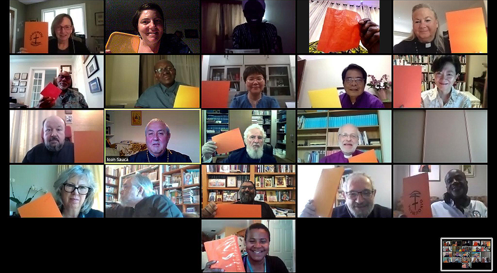Screen shot of WCC executive committee in a Zoom meeting