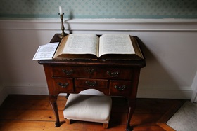 A view of John Wesley's prayer room called the "Power House of Methodism" is located in his Georgian London home. Photo by Kathleen Barry, United Methodist Communications.