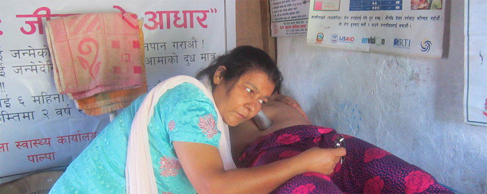 In Nepal, a woman has access to a prenatal exam conducted with care and respect early in her pregnancy. Photo: United Mission to Nepal