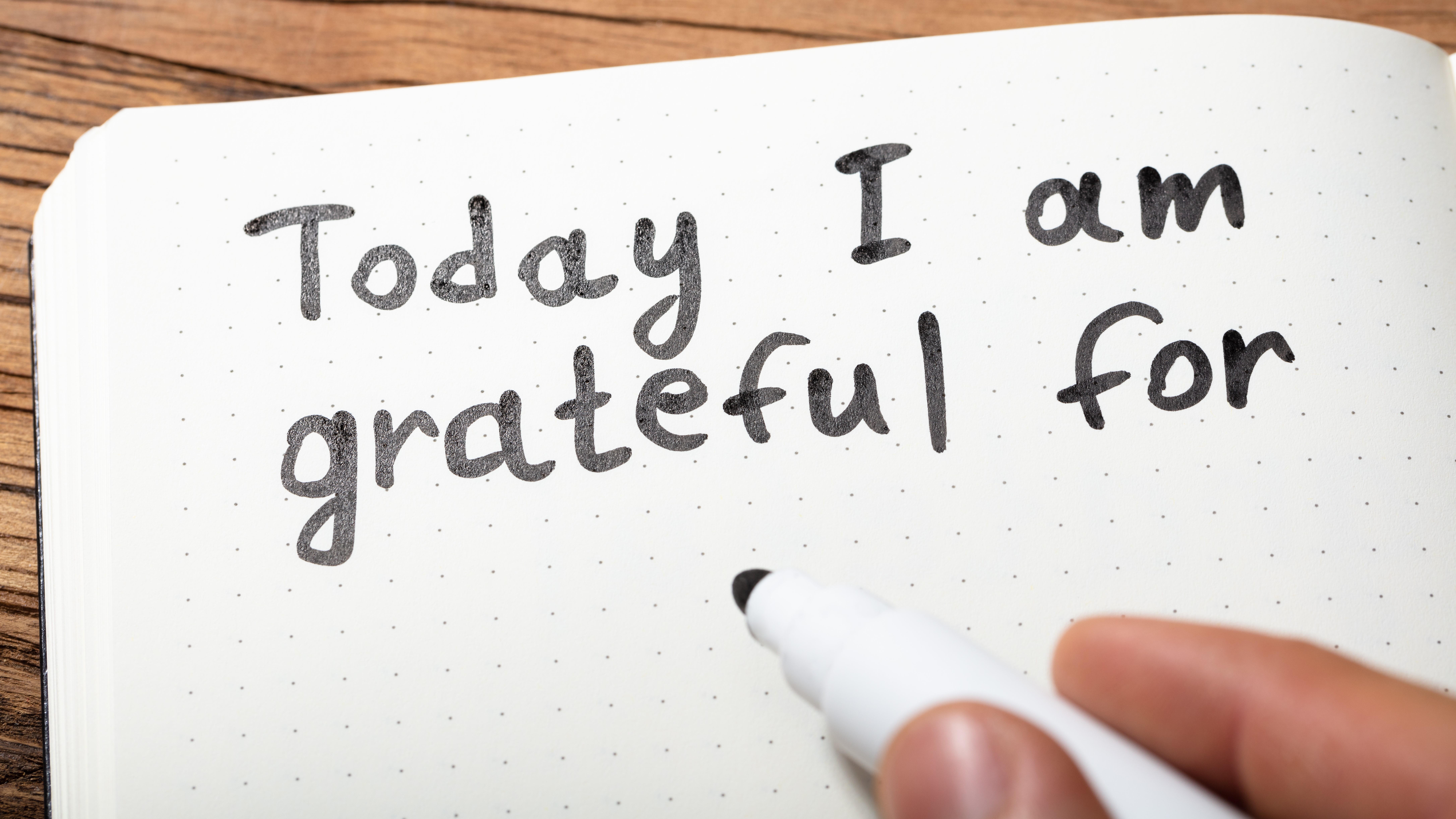 Writing in a gratitude journal is practice of thankfulness