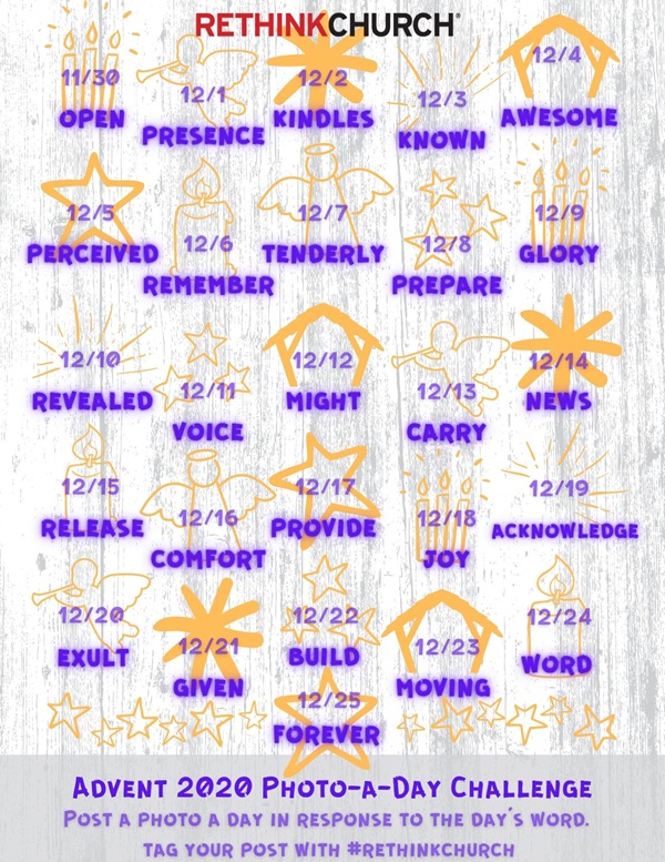 The Rethink Church Advent 2020 Photo Challenge Calendar