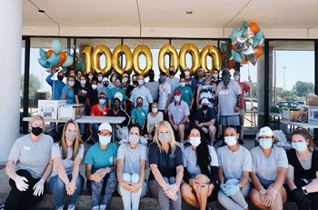 Bridging for Tomorrow celebrates the milestone of distributing 1 million pounds of food to the community. Photo courtesy of Bridging for  Tomorrow.