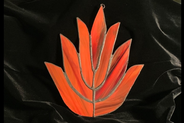 Flame of Pentecost in Stained glass by Mary Helen Marigza