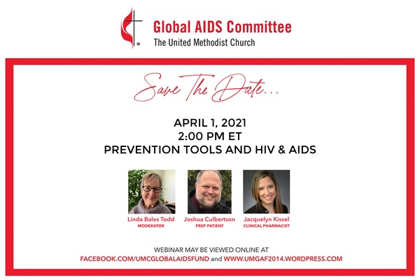 April 1st Webinar: Prevention Tools and HIV & AIDS  (Image by United Methodist Communications) April 1st Webinar: Prevention Tools and HIV & AIDS  (Image by United Methodist Communications)