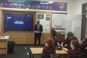 United Methodist missionary Warren Alfeche teaches students in North Ireland about homelessness in the community. Photo courtesy of Warren Alfeche.
