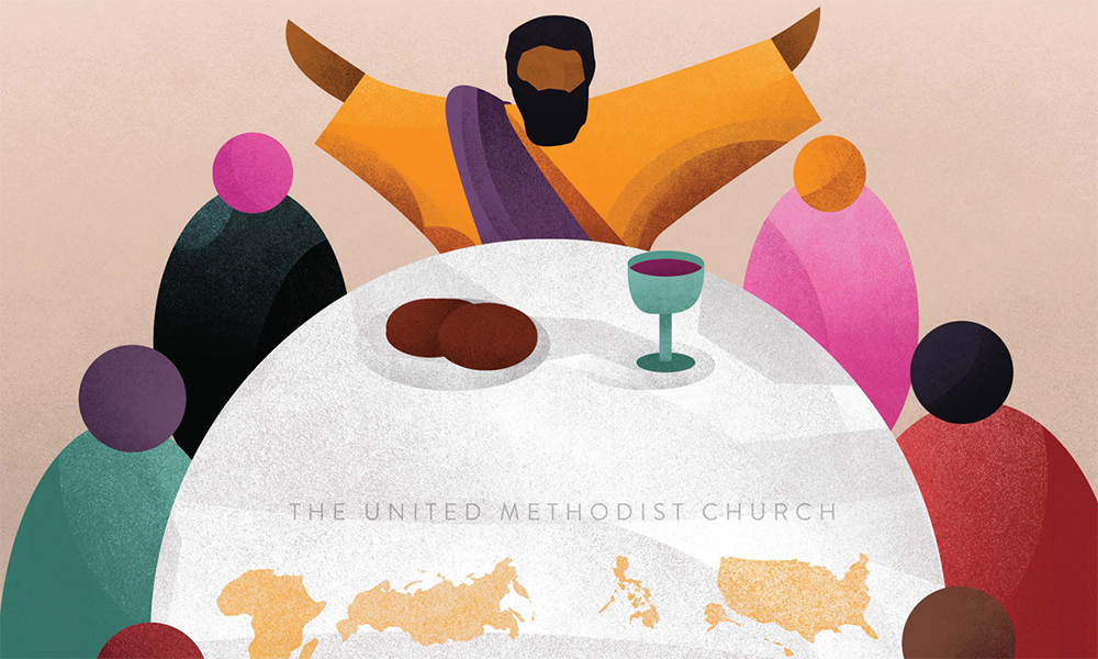 An international group of General Conference delegates invited fellow United Methodists to envision a better way to be the church. Based in part on that feedback, the group is unveiling a new vision map offering ways to make room for all at God’s table. Graphic courtesy of Out of Chaos, Creation.