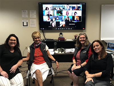 A break during the remote training of Tornado Recovery Connection case managers.