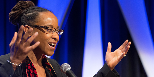 The Rev. Kennetha Bigham-Tsai addresses the Pre-General Conference Briefing in Portland, Ore., in 2016. Bigham-Tsai is chief connectional ministries officer for the United Methodist Connectional Table, which unanimously approved plans to host conversations around the globe about the church’s vision and mission. File photo by Mike DuBose, UM News. The Rev. Kennetha Bigham-Tsai addresses the Pre-General Conference Briefing in Portland, Ore., in 2016. Bigham-Tsai is chief connectional ministries officer for the United Methodist Connectional Table, which unanimously approved plans to host conversations around the globe about the church’s vision and mission. File photo by Mike DuBose, UM News.