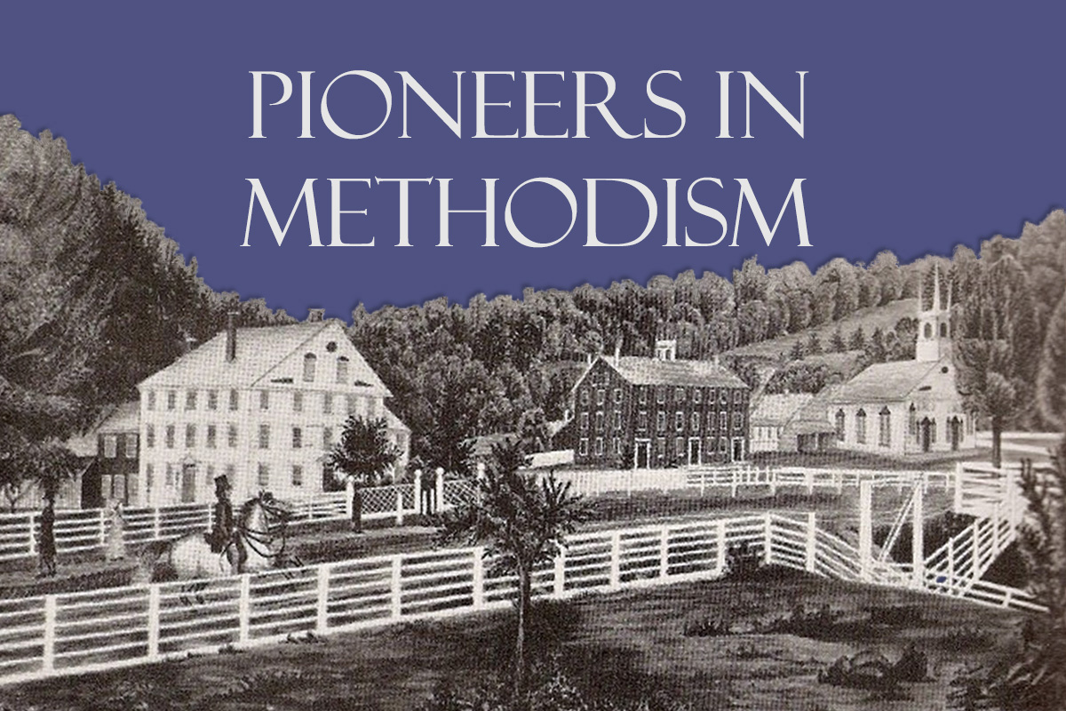 일러스트 전문가에 의해 재구성된 1839년의 뉴버리 신학교(버몬트주 뉴버리). 이 신학교는 후일 보스턴대학교 신학대학원으로 발전한다. 벳지 도우 트웜블리는 1837년 19세의 나이로 학교의 교사 및 “여성 사역" 지도자가 되었다. 원본 사진 제공: 보스턴대학교 신학대학원. 그래픽: 로렌스 글래스, 연합감리교회 공보부. 