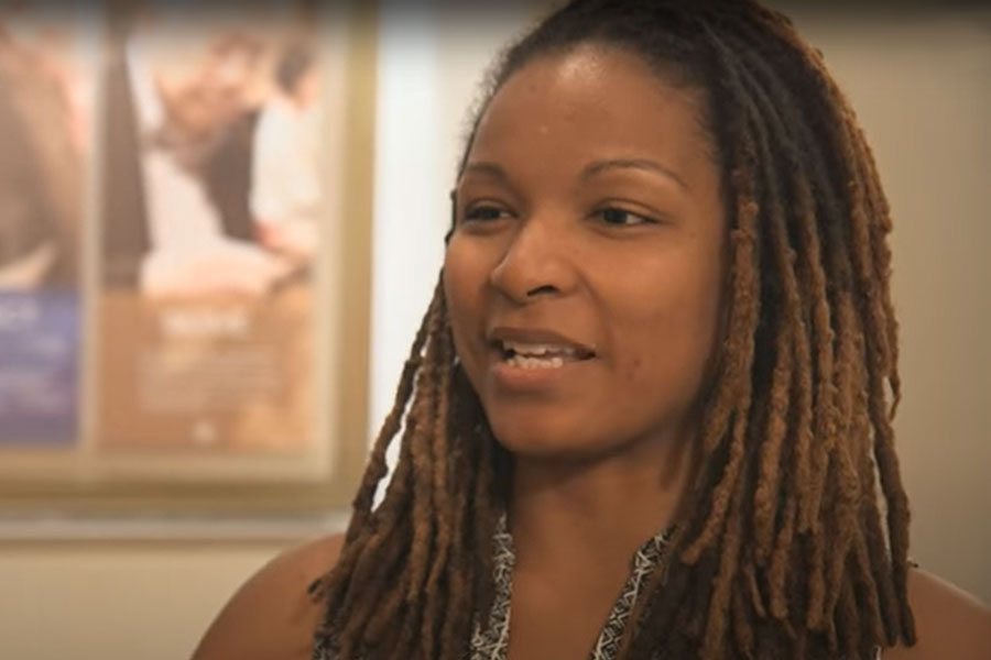 Rev. Elyse Ambrose of the Church of the Village United Methodist talks about pastoring a church close to Ground Zero on the anniversary of 9/11. Image from video by United Methodist Communications.