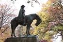 Fall scenes taken on the campus of United Methodist affiliated Drew University located in Madison, New Jersey. The larger than life statue of the Rev. Francis Asbury is located near the front of campus. A UMNS photo by Kathleen Barry, November 2010.